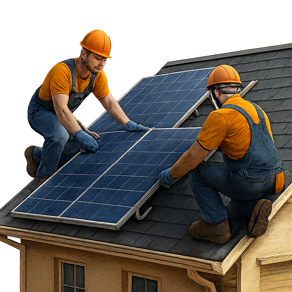 Two workers wearing